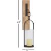 imageDeco 79 Wood Wall Sconce with Suspended Black Metal and Glass Holder 6quot x 6quot x 23quot BrownBrown