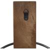 imageDeco 79 Wood Wall Sconce with Suspended Black Metal and Glass Holder 6quot x 6quot x 23quot BrownBrown