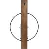 imageDeco 79 Wood Wall Sconce with Suspended Black Metal and Glass Holder 6quot x 6quot x 23quot BrownBrown