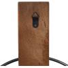 imageDeco 79 Wood Wall Sconce with Suspended Black Metal and Glass Holder 6quot x 6quot x 23quot BrownBrown
