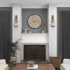 imageDeco 79 Wood Wall Sconce with Suspended Black Metal and Glass Holder 6quot x 6quot x 23quot BrownBrown