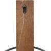 imageDeco 79 Wood Wall Sconce with Suspended Black Metal and Glass Holder 6quot x 6quot x 23quot BrownBrown