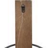 imageDeco 79 Wood Wall Sconce with Suspended Black Metal and Glass Holder 6quot x 6quot x 23quot BrownBrown