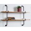 imageDeco 79 Wood Wall Shelf with Metal Brackets 38quot x 9quot x 38quot Brown29  x 37  x 10 