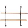 imageDeco 79 Wood Wall Shelf with Metal Brackets 38quot x 9quot x 38quot Brown29  x 37  x 10 