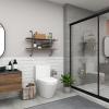 imageDeco 79 Wood Wall Shelf with Metal Brackets 38quot x 9quot x 38quot Brown29  x 37  x 10 