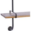 imageDeco 79 Wood Wall Shelf with Metal Brackets 38quot x 9quot x 38quot Brown38  x 38  x 9 