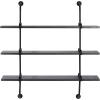 imageDeco 79 Wood Wall Shelf with Metal Brackets 38quot x 9quot x 38quot Brown38L x 10W x 39H