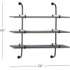 imageDeco 79 Wood Wall Shelf with Metal Brackets 38quot x 9quot x 38quot Brown38L x 10W x 39H