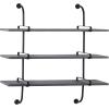 imageDeco 79 Wood Wall Shelf with Metal Brackets 38quot x 9quot x 38quot Brown38L x 10W x 39H