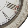 imageDeco 79 Wooden Decorative Wall Clock  Distressed 24quot x 2quot x 24quot for Home and Room CreamRoman Numerals
