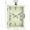 imageDeco 79 Wooden Decorative Wall Clock  Pocket Watch Style for Home with Hinged Door 20quot x 5quot x 34quot White20 x 34