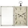 imageDeco 79 Wooden Decorative Wall Clock  Pocket Watch Style for Home with Hinged Door 20quot x 5quot x 34quot White20 x 34