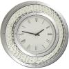 imageDeco 79 Glass Decorative Wall Clock Mirrored Wall Clock for Home with Floating Crystals Wall Clock for Room 20quot x 2quot x 20quot WhiteWhite