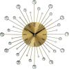 imageDeco 79 Metal Starburst Decorative Wall Clock With Crystal Accents for Home and Room 15quot x 2quot x 15quot SilverGold