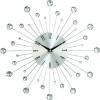 imageDeco 79 Metal Starburst Decorative Wall Clock With Crystal Accents for Home and Room 15quot x 2quot x 15quot SilverSilver