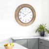 imageDeco 79 Wood Decorative Wall Clock for Home and Room 32quot x 2quot x 32quot Brown