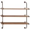 imageDeco 79 Wood Wall Shelf with Metal Brackets 38quot x 9quot x 38quot Brown38  x 38  x 9
