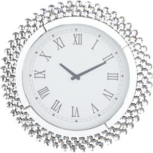 imageDeco 79 Glass Starburst Decorative Wall Clock Mirrored for Home and Room 2quot x 20quot x 20quot SilverSilver
