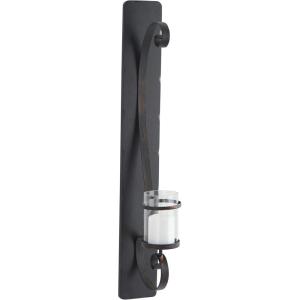 imageDeco 79 Metal Scroll Wall Sconce Long Pillar  8quot x 5quot x 36quot Black36 by 8inch