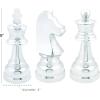 imageCosmoLiving by Cosmopolitan Aluminum Metal Chess Decorative Sculpture Home Decor Statues with Knight Queen and King Set of 3 Accent Figurines 9quot 9quot 10quotH Dark GraySilver