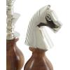 imageCosmoLiving by Cosmopolitan Aluminum Metal Chess Decorative Sculpture Home Decor Statues with Knight Queen and King Set of 3 Accent Figurines 9quot 9quot 10quotH Dark GrayBrown