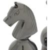 imageCosmoLiving by Cosmopolitan Aluminum Metal Chess Decorative Sculpture Home Decor Statues with Knight Queen and King Set of 3 Accent Figurines 9quot 9quot 10quotH Dark GrayGray