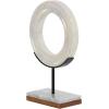 imageCosmoLiving by Cosmopolitan Marble Geometric Decorative Sculpture Circle Home Decor Statue with Marble Base Accent Figurine 9 x 4 x 14 White