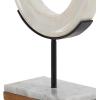 imageCosmoLiving by Cosmopolitan Marble Geometric Decorative Sculpture Circle Home Decor Statue with Marble Base Accent Figurine 9 x 4 x 14 White