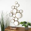 imageCosmoLiving by Cosmopolitan Metal Room Wall Mirror Bubble Cluster Entryway Mirror Wall Mounted Mirror 22quot x 3quot x 40quot Gold40L x 22W