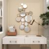 imageCosmoLiving by Cosmopolitan Metal Room Wall Mirror Bubble Cluster Entryway Mirror Wall Mounted Mirror 22quot x 3quot x 40quot Gold40L x 22W