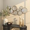 imageCosmoLiving by Cosmopolitan Metal Room Wall Mirror Bubble Cluster Entryway Mirror Wall Mounted Mirror 22quot x 3quot x 40quot Gold54L x 23W