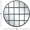 imageCosmoLiving by Cosmopolitan Metal Room Wall Mirror Entryway Mirror with Grid Frame Wall Mounted Mirror 36quot x 1quot x 36quot BlackBlack