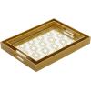 imageCosmoLiving by Cosmopolitan Plastic Geometric Mirrored Tray Set of 2 16quot 14quotW Gold