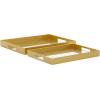 imageCosmoLiving by Cosmopolitan Plastic Geometric Mirrored Tray Set of 2 16quot 14quotW Gold