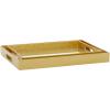 imageCosmoLiving by Cosmopolitan Plastic Geometric Mirrored Tray Set of 2 16quot 14quotW Gold