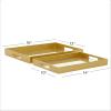 imageCosmoLiving by Cosmopolitan Plastic Geometric Mirrored Tray Set of 2 16quot 14quotW Gold