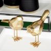 imageCosmoLiving by Cosmopolitan Polystone Bird Decorative Sculpture Home Decor Statues with Origami Accents Set of 2 Accent Figurines 7quot 8quotH GoldGold
