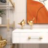 imageCosmoLiving by Cosmopolitan Polystone Bird Decorative Sculpture Home Decor Statues with Origami Accents Set of 2 Accent Figurines 7quot 8quotH GoldGold