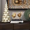 imageCosmoLiving by Cosmopolitan Polystone Bird Decorative Sculpture Home Decor Statues with Origami Accents Set of 2 Accent Figurines 7quot 8quotH GoldGold