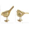 imageCosmoLiving by Cosmopolitan Polystone Bird Decorative Sculpture Home Decor Statues with Origami Accents Set of 2 Accent Figurines 7quot 8quotH GoldGold