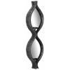 imageDeco 79 82902 Eclectic Figure Eight Black Mesh Metal Wall Sconce Candle Holders with Mirrors Set of 2 5 x 22Black