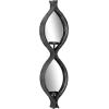 imageDeco 79 82902 Eclectic Figure Eight Black Mesh Metal Wall Sconce Candle Holders with Mirrors Set of 2 5 x 22Black