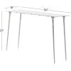 imageDeco 79 Aluminum Metal Console Table 50quot x 15quot x 31quot SilverSilver