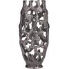 imageDeco 79 Aluminum Metal Decorative Vase Centerpiece Vase with Cut Out Designs Vase for Home Decoration 9quot x 5quot x 20quot BlackBlack