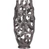 imageDeco 79 Aluminum Metal Decorative Vase Centerpiece Vase with Cut Out Designs Vase for Home Decoration 9quot x 5quot x 20quot BlackBlack