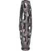 imageDeco 79 Aluminum Metal Decorative Vase Centerpiece Vase with Cut Out Designs Vase for Home Decoration 9quot x 5quot x 20quot BlackBlack