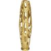imageDeco 79 Aluminum Metal Decorative Vase Centerpiece Vase with Cut Out Designs Vase for Home Decoration 9quot x 5quot x 20quot BlackGold
