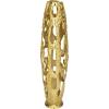 imageDeco 79 Aluminum Metal Decorative Vase Centerpiece Vase with Cut Out Designs Vase for Home Decoration 9quot x 5quot x 20quot BlackGold