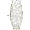 imageDeco 79 Aluminum Metal Decorative Vase Centerpiece Vase with Cut Out Designs Vase for Home Decoration 9quot x 5quot x 20quot BlackSilver